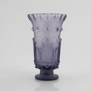 Edvin Ollers, a "EOL", nr. 20 glass vase, Elme Glasbruk, 1928-30.