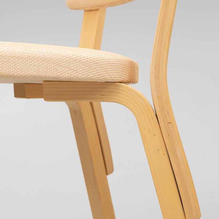 Alvar Aalto, four model 63 chairs, Artek, late 20th century.