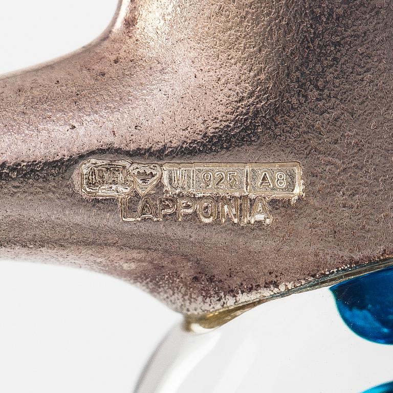 Björn Weckström, A sterling silver and acrylic necklace "Space apple". Lapponia 1978.