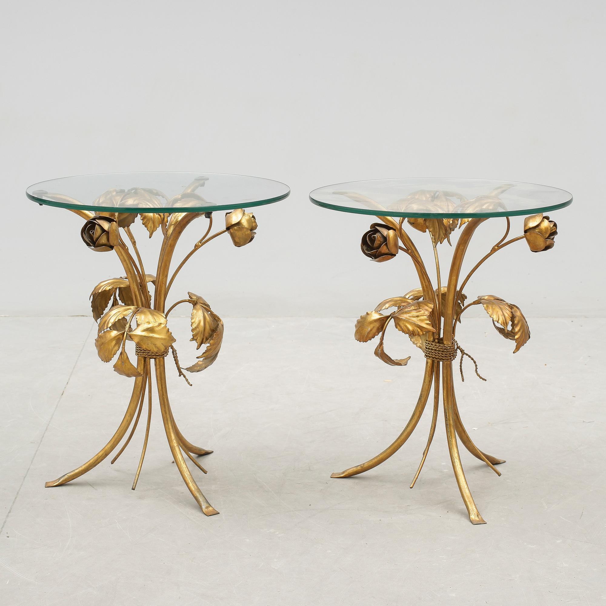 BORD, ett par, glas, 1900-talets andra hälft.