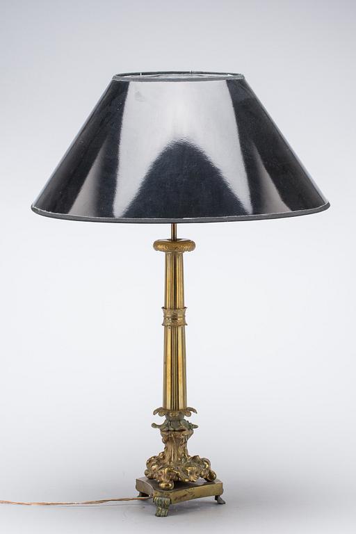 BORDSLAMPA, empirestil. 1800-tal.