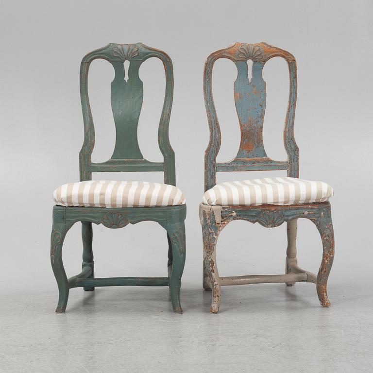 Chairs, a pair, Rococo, 18th century.