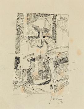 John Jon-And, tuschteckning på papper, signerad och daterad -16.