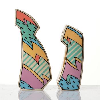 Dorothy Hafner, a 47-piece "Flash" ceramic dinner service, Rosenthal, Germany, post 1984.