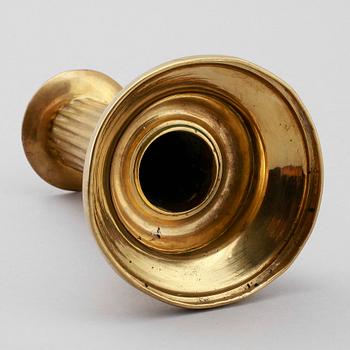 LJUSSTAKE, brons, gustaviansk, 1700-tal.
