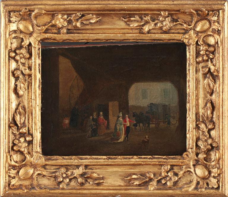 OKÄND KONSTNÄR, olja på duk, 1800-tal, osignerad.