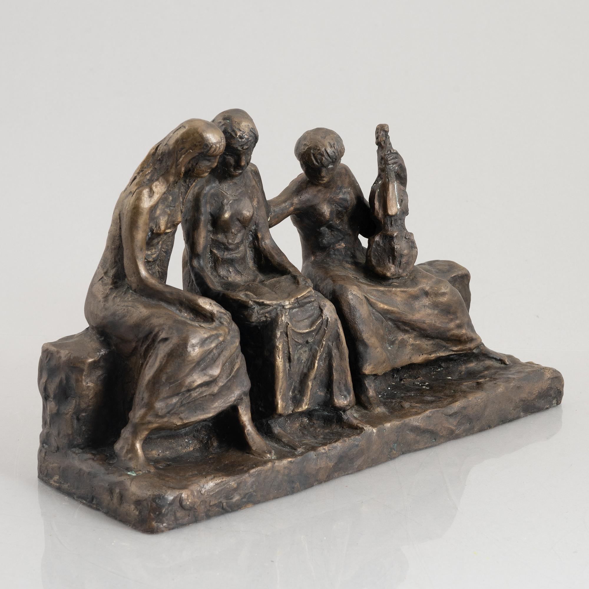 Okänd konstnär, 1900-tal, Musicerande sällskap.