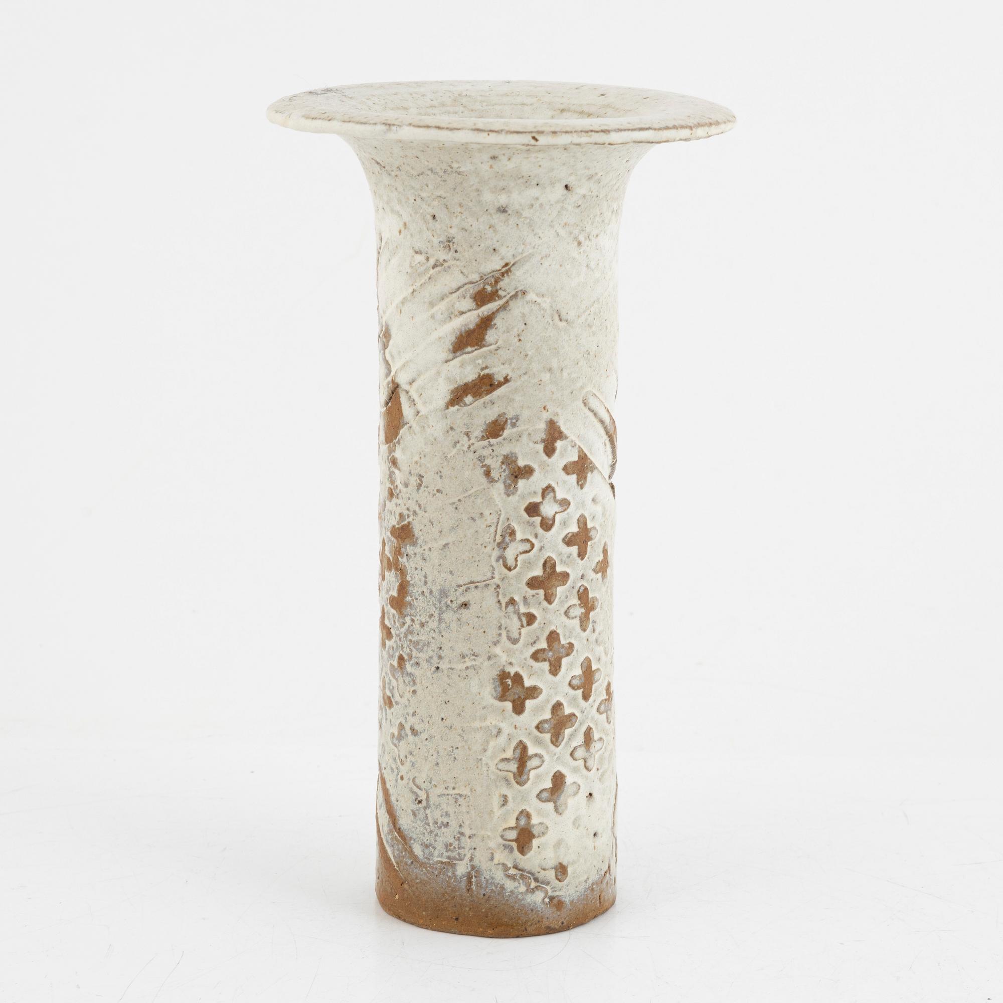 Lisa Larson, a unique stoneware vase, dated 1989.