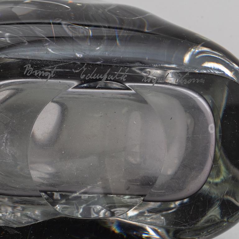 Bengt Edenfalk, vas, glas, Royal Krona. Signerad.