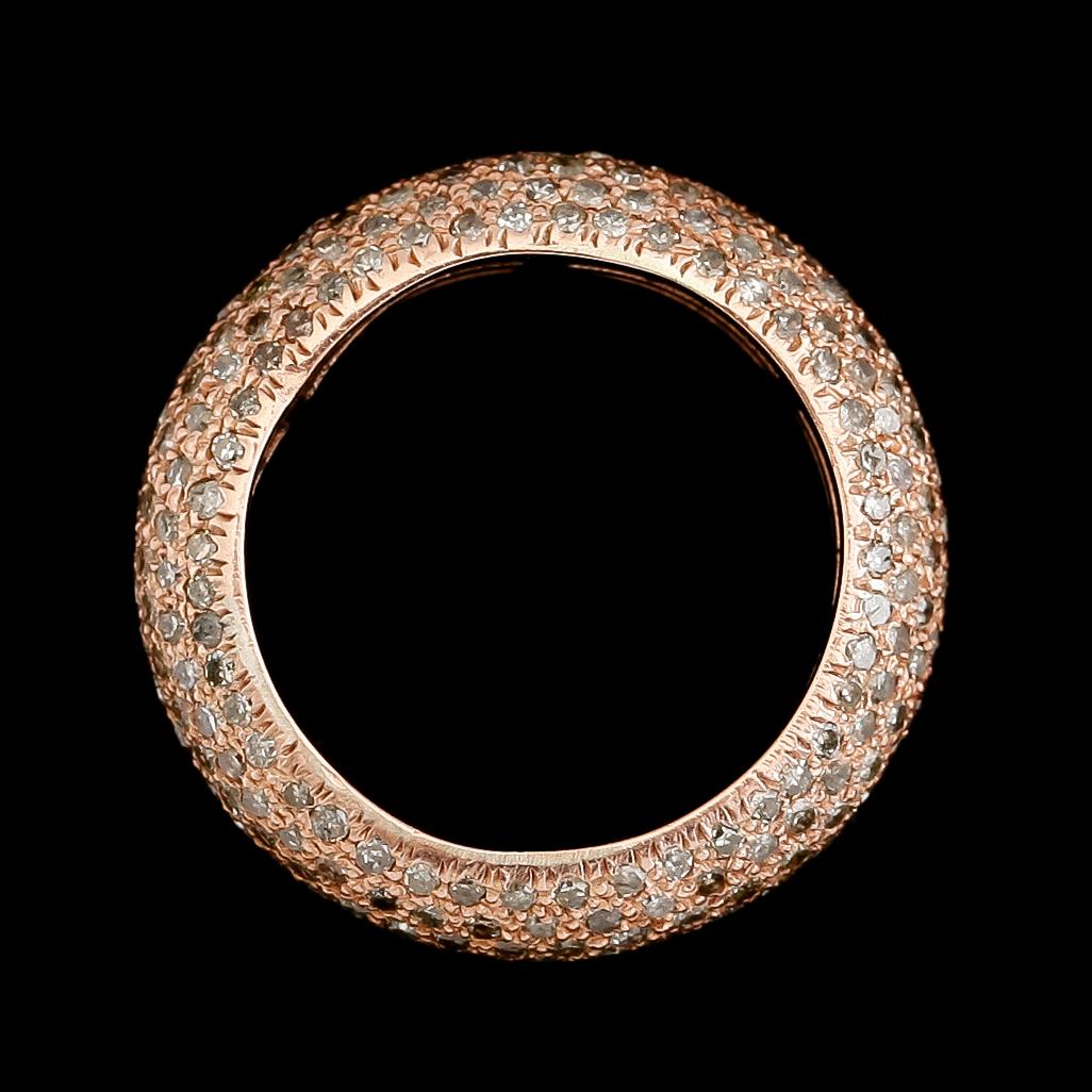 RING, förgyllt silver, diamanter tot ca 2.80 ct.