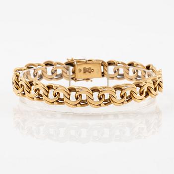 Arm bracelet, 18K gold, bismarck link.