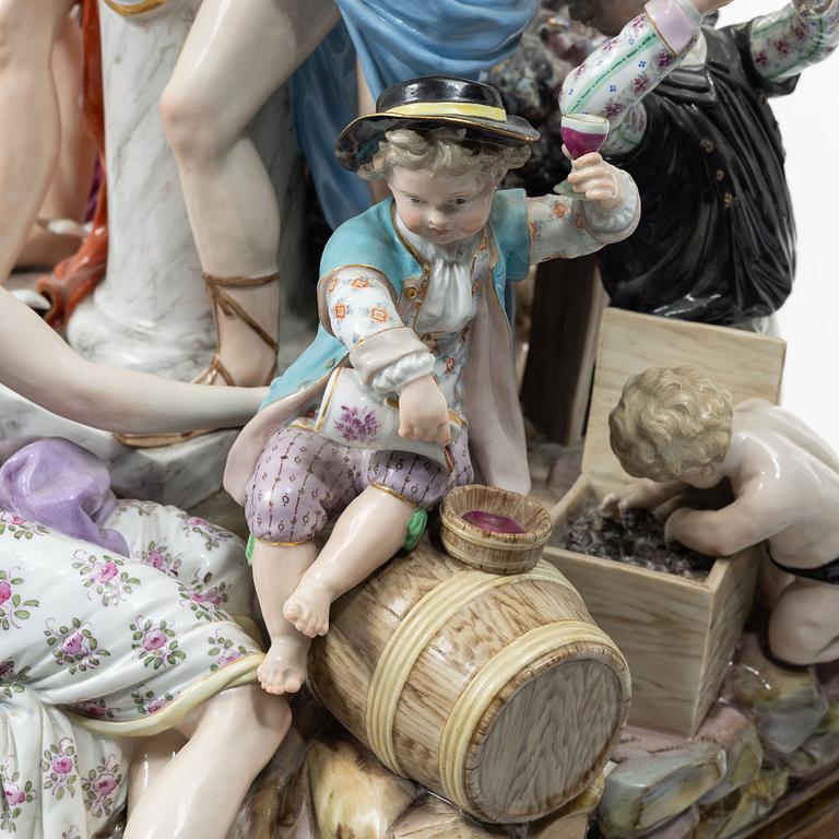 Meissen, Figurgrupp, porslin, "Allegorie der Handel", 1800-tal.