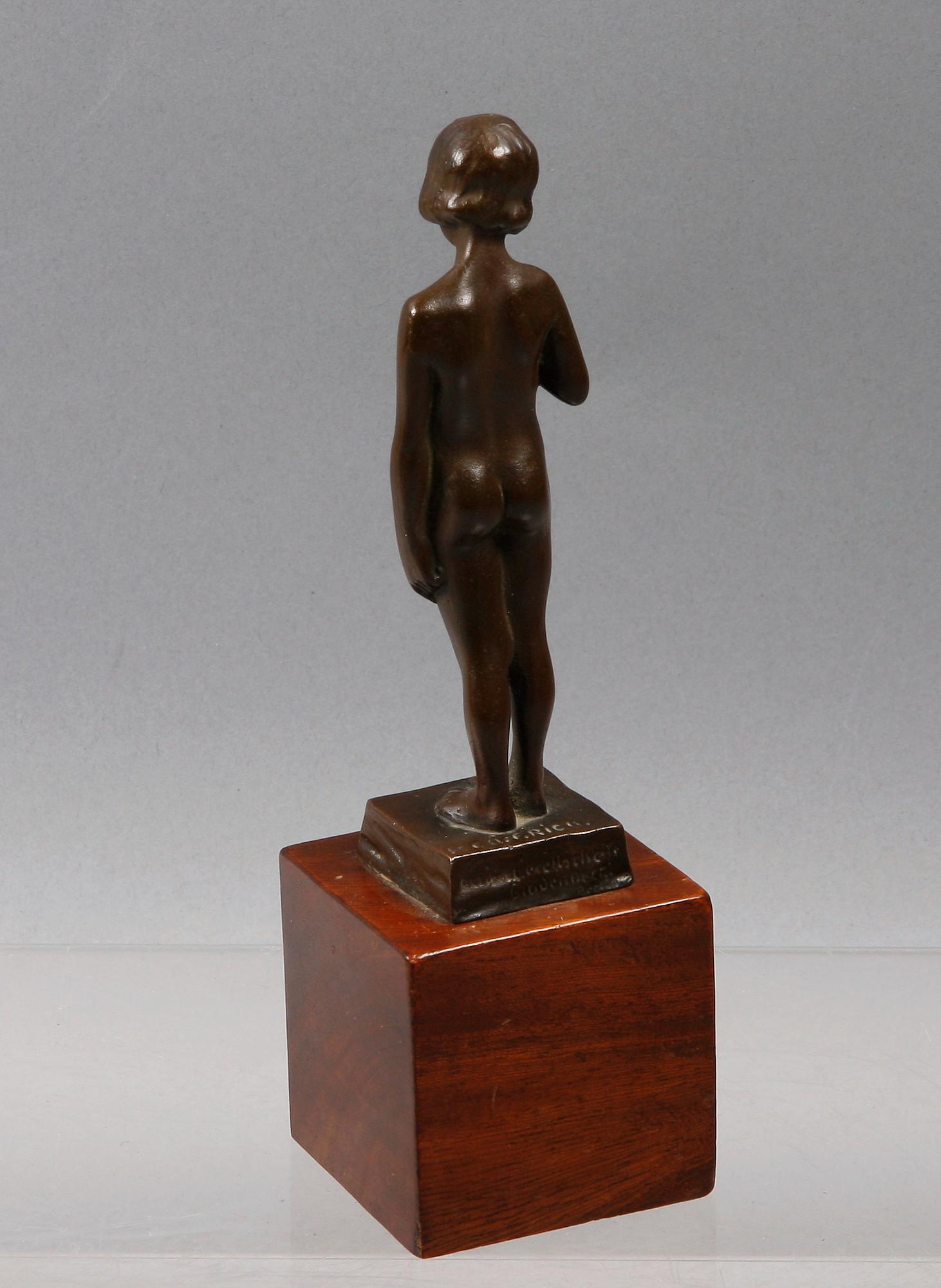 FERDINAND FRICK, skulptur, brons, sign.