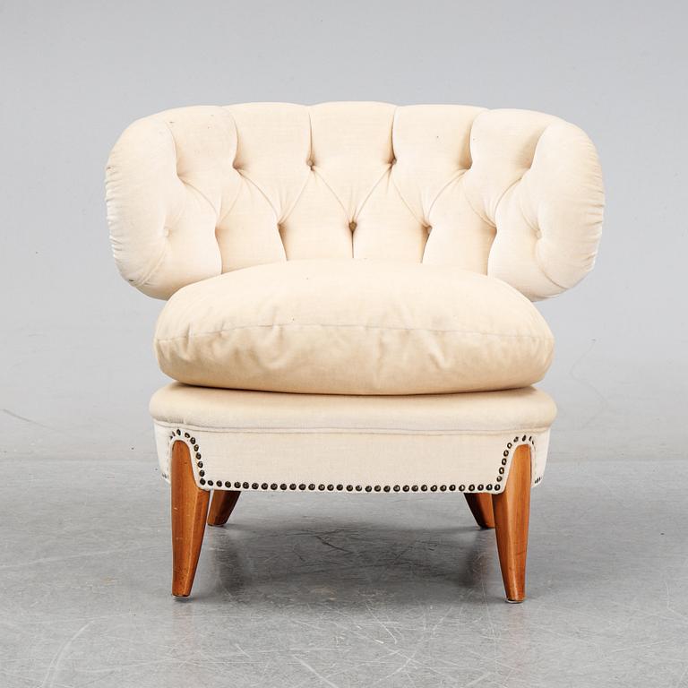 A 'Schulz' easy chair by Otto Schulz, Jio Möbler, Jönköping, mid 20th century.