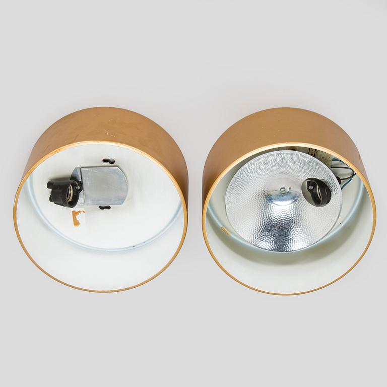 Yki Nummi, kattovalaisimia, 2 kpl, malli 971-135 /25 Stockmann Orno 1970-luku.