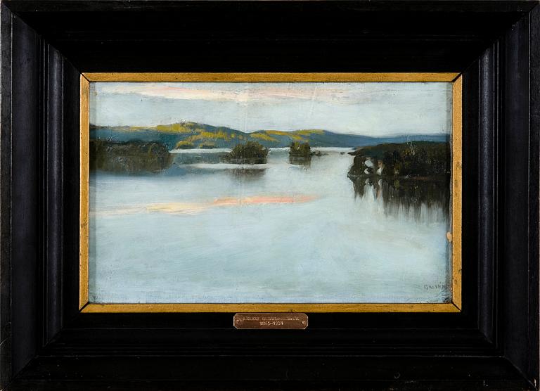AKSELI GALLEN-KALLELA, KVÄLLSRODNAD ÖVER SJÖN.