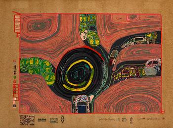 Friedensreich Hundertwasser, "Look at it on a rainy day (The Regentag portfolio)".