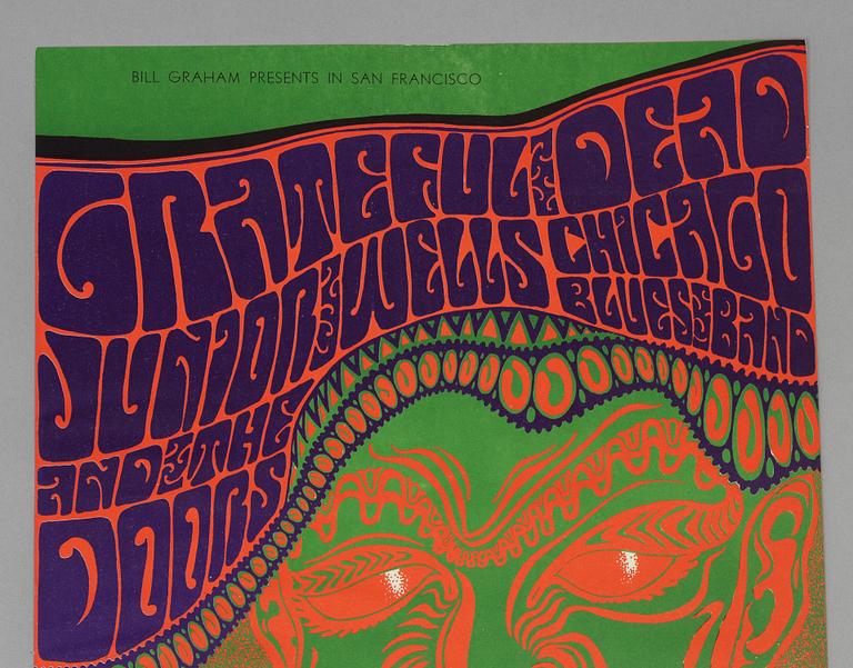 Wes Wilson, concert posters, a pair, San Francisco, 1966.