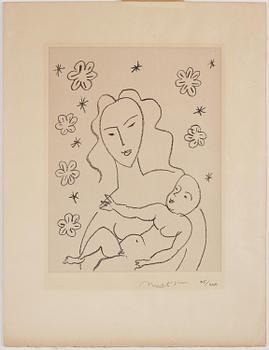 Henri Matisse, "Vierge et Enfant sur Fond de Fleurs et d'Etoiles".