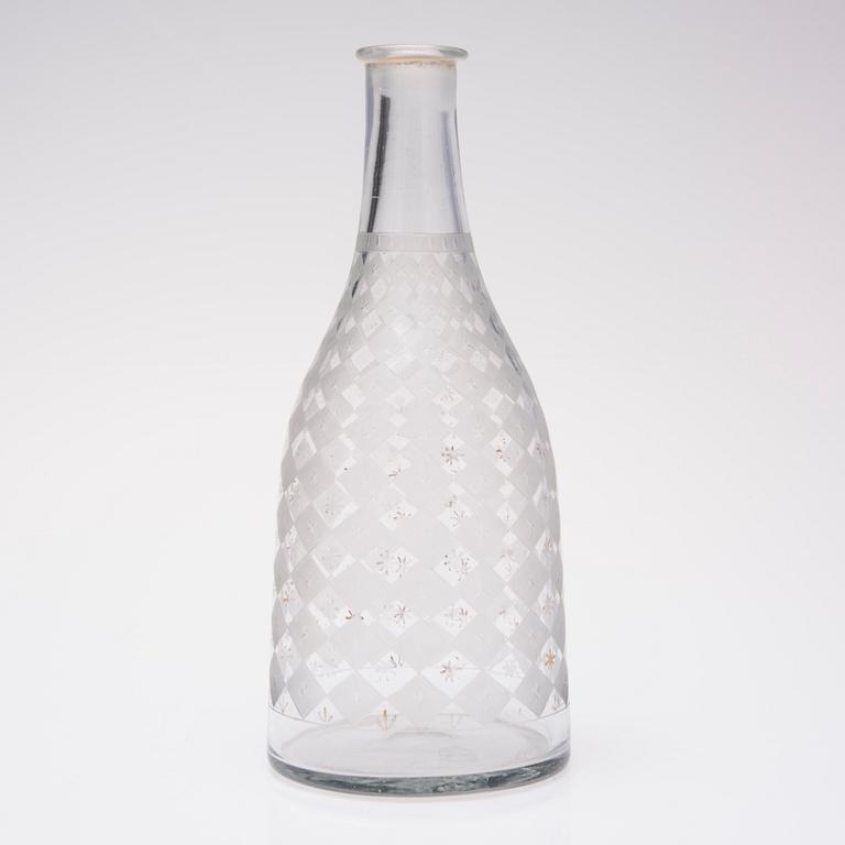 KARAFF, glas, empire, troligen Ryssland 1800-talets början.