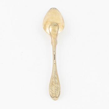 A silvert-gilt spoon, mark of Carl Tengstedt, Gothenburg 1834.