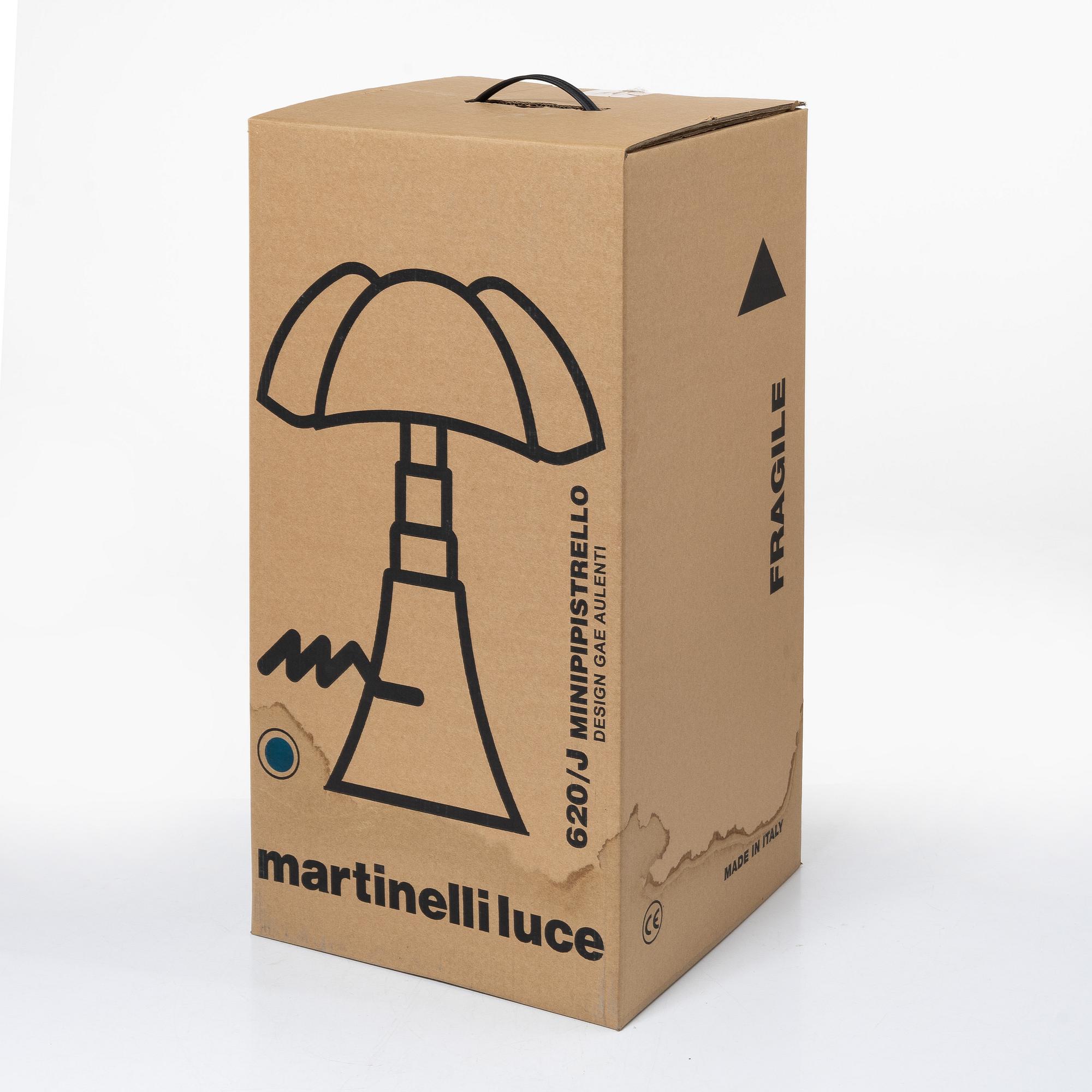 Gae Aulenti, bordslampa, "Minipipistrello", Martinelli Luce, Italien, samtida tillverkning.