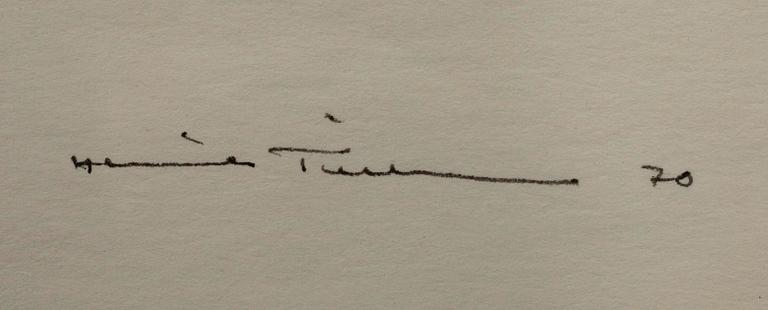 HENRIK TIKKANEN, teckning, signerad och daterad -70.