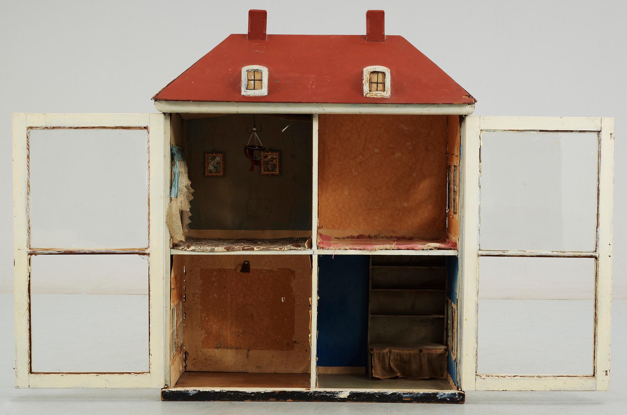 DOCKSKÅP, med möblemang, 1800/1900-tal.