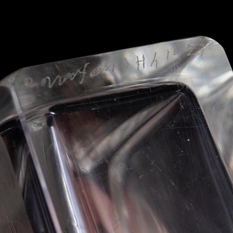 Simon Gate, two glass vases and a decanter, Orrefors.
