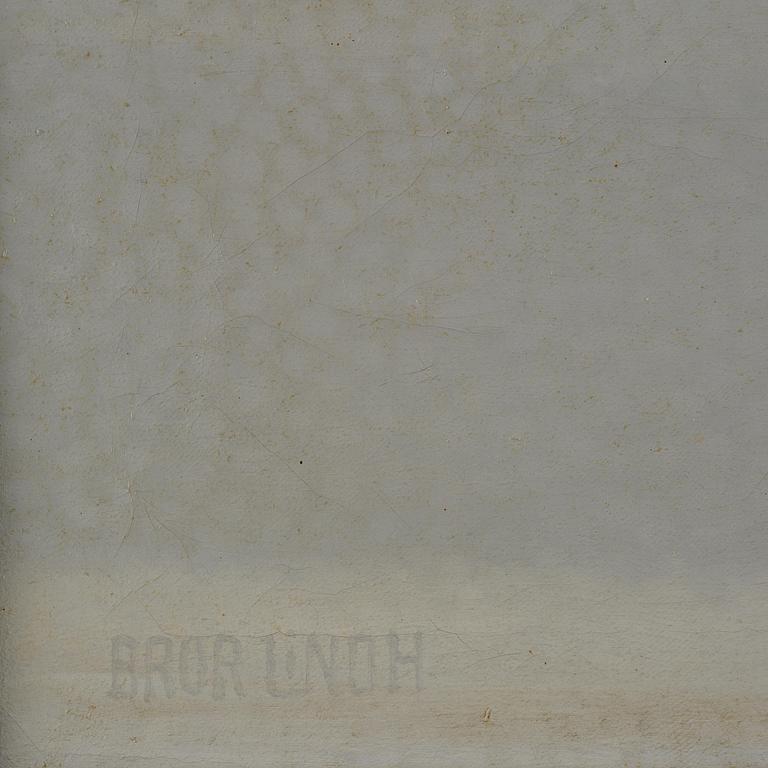 Bror Lindh, Rowan berries in a winter landscape.