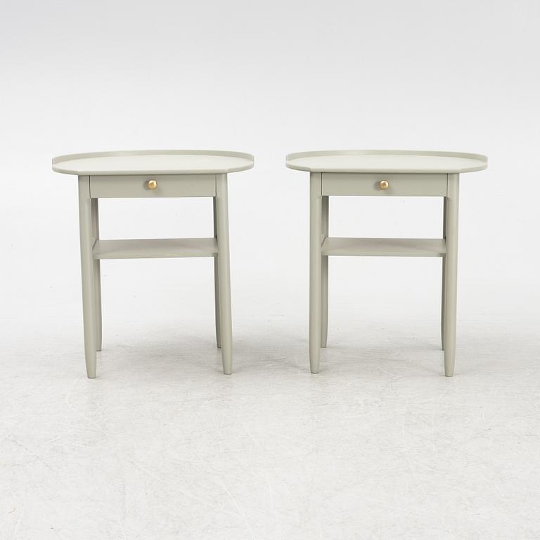 Sven Engström and Gunnar Myrstrand, a pair of bedside tables, Bodafors, 1963.