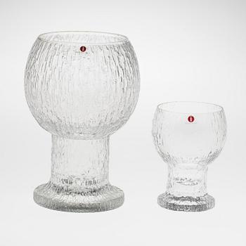 DRICKSGLAS, 2+8 "Kekkerit" design Timo Sarpaneva, Iittala 1970/1980-tal.