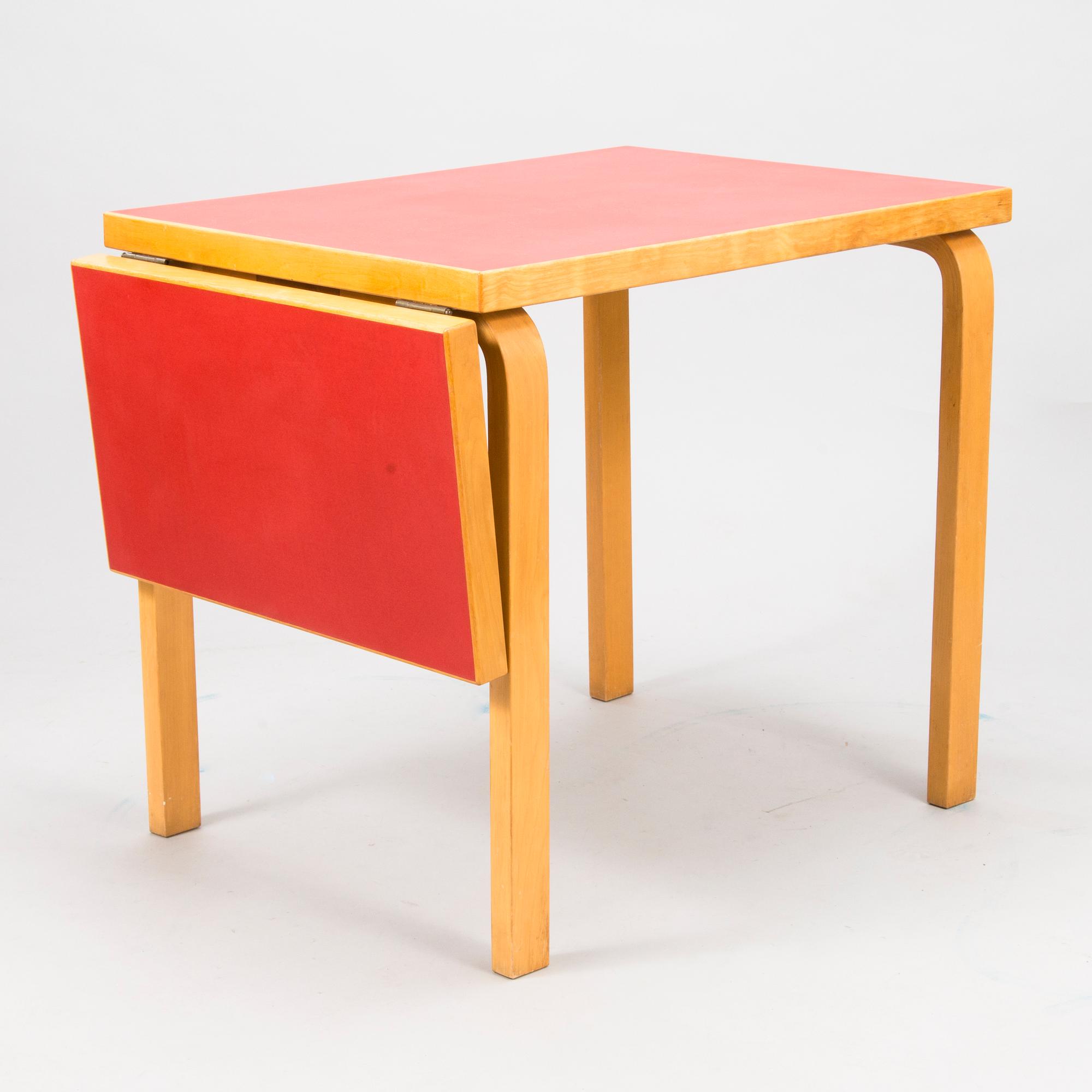 A mid-20th century drop leaf table for Artek Finland.