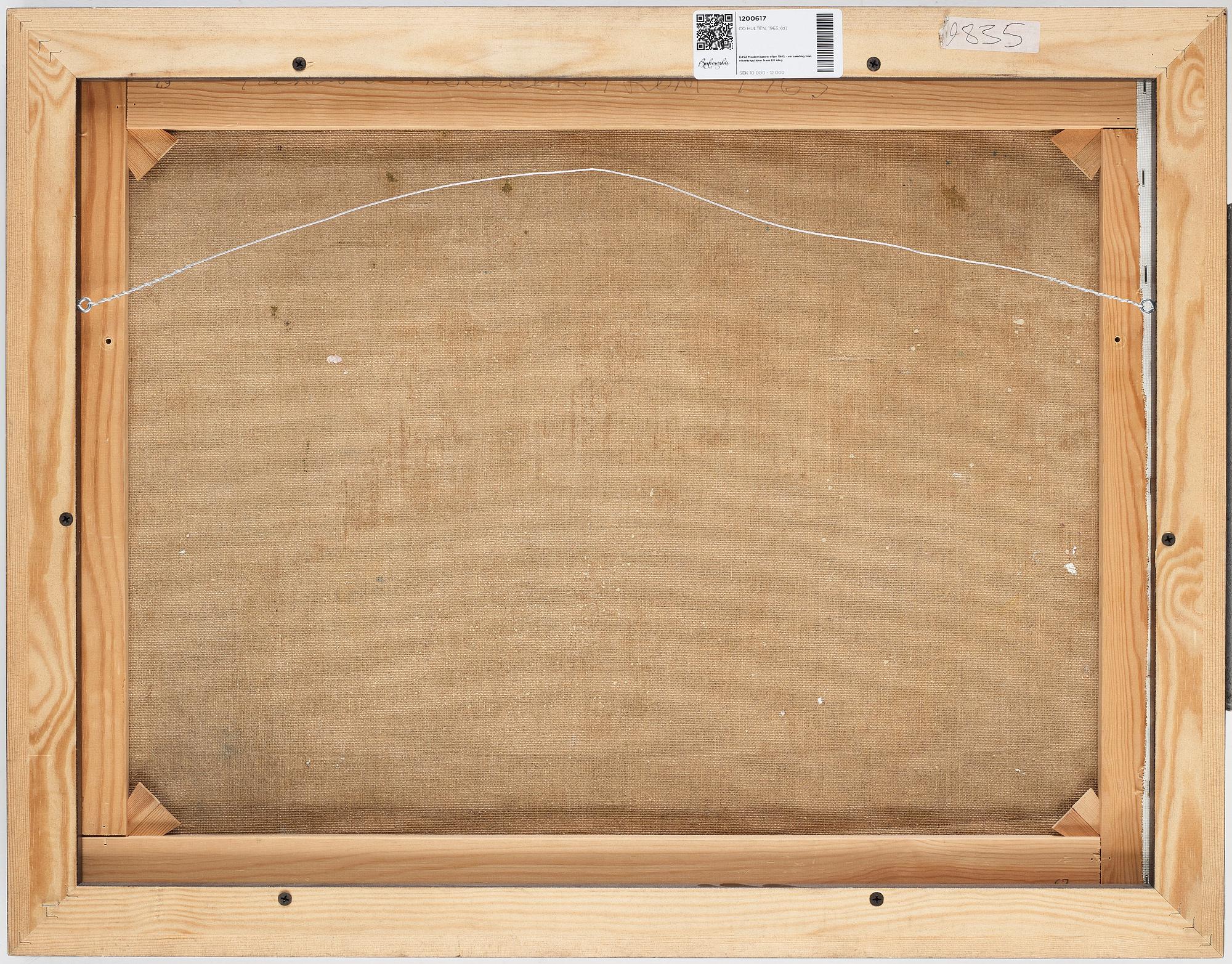 CO HULTÉN, oil on canvas, signed and dated 1963.