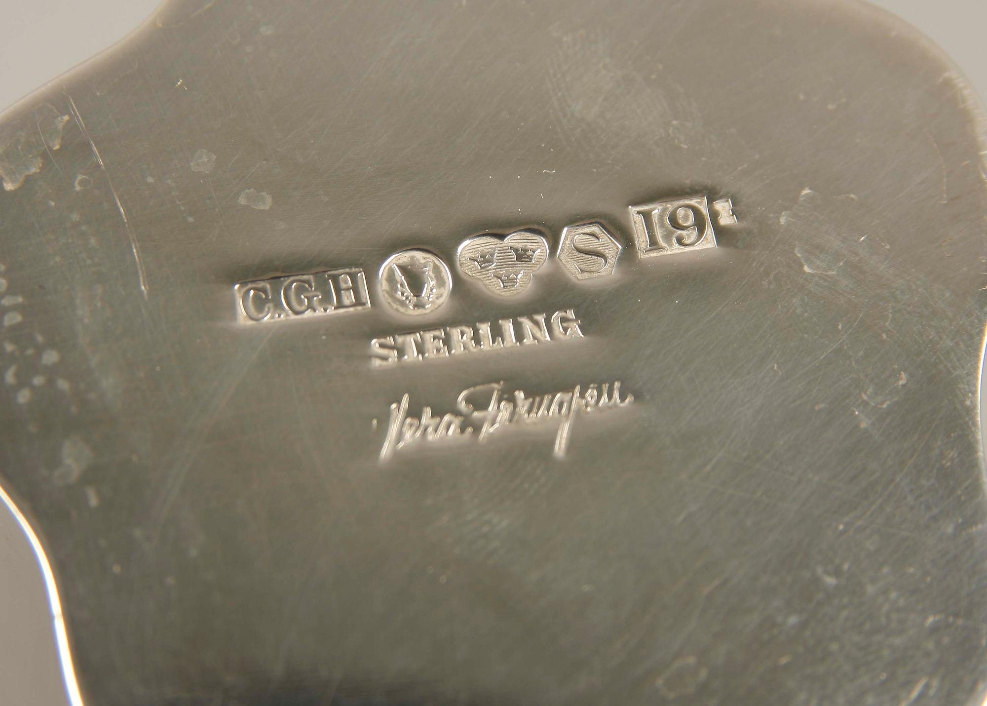 BÄGARE, sterlingssilver, Vera Ferngren, CG Hallberg, 1959. Ca 165 gr.