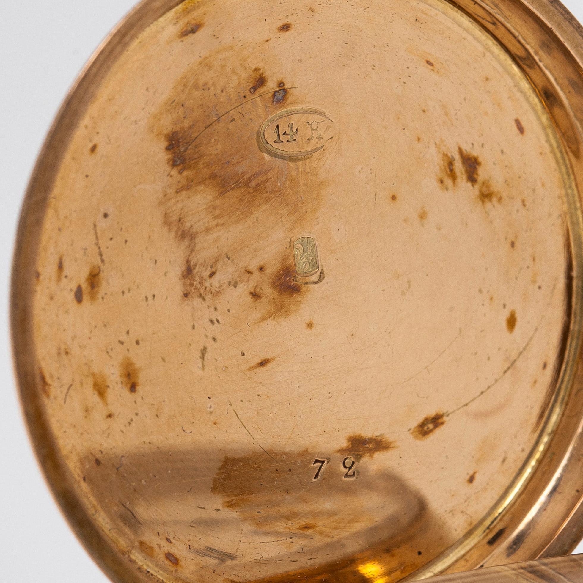 Borel Neuchatel, pocket watch, hunter, 37.5 mm.