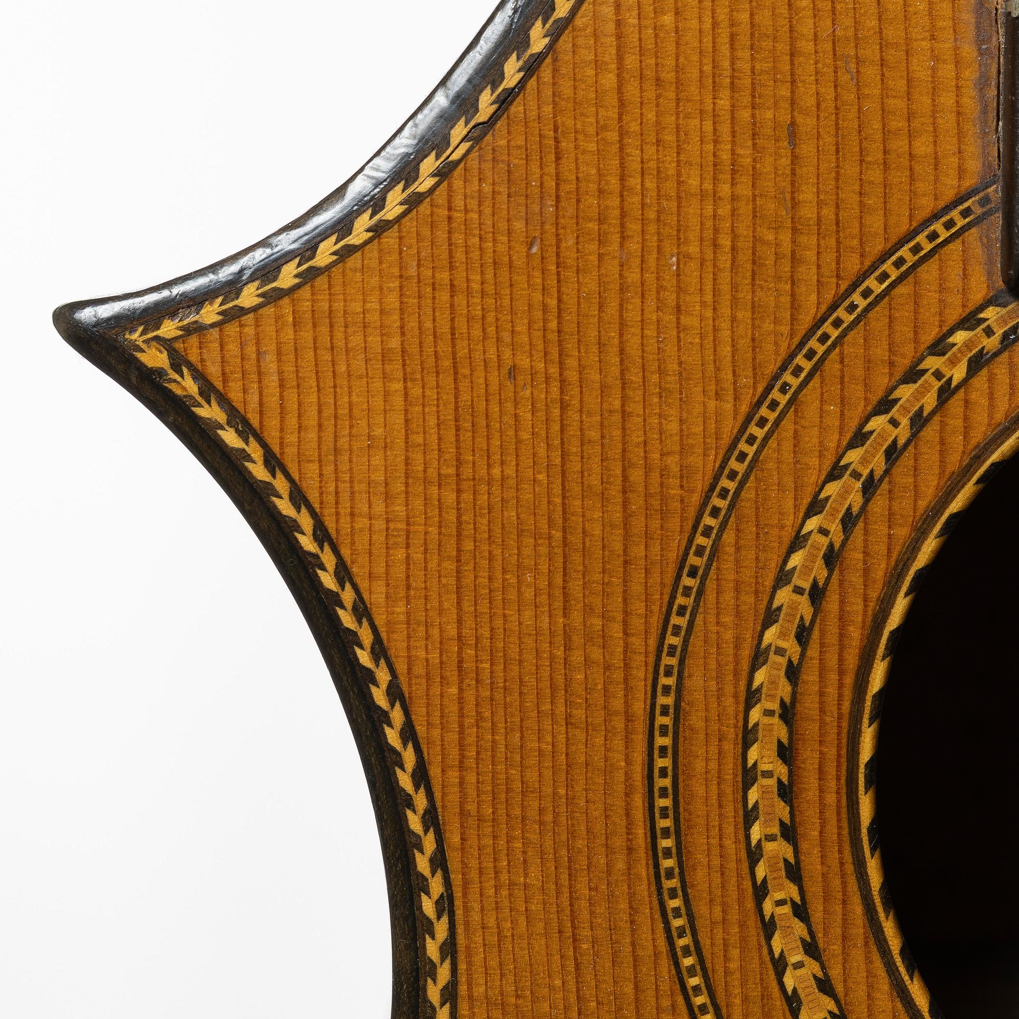 Acoustic guitar, "Wappengitarre", 19th century, Germany.