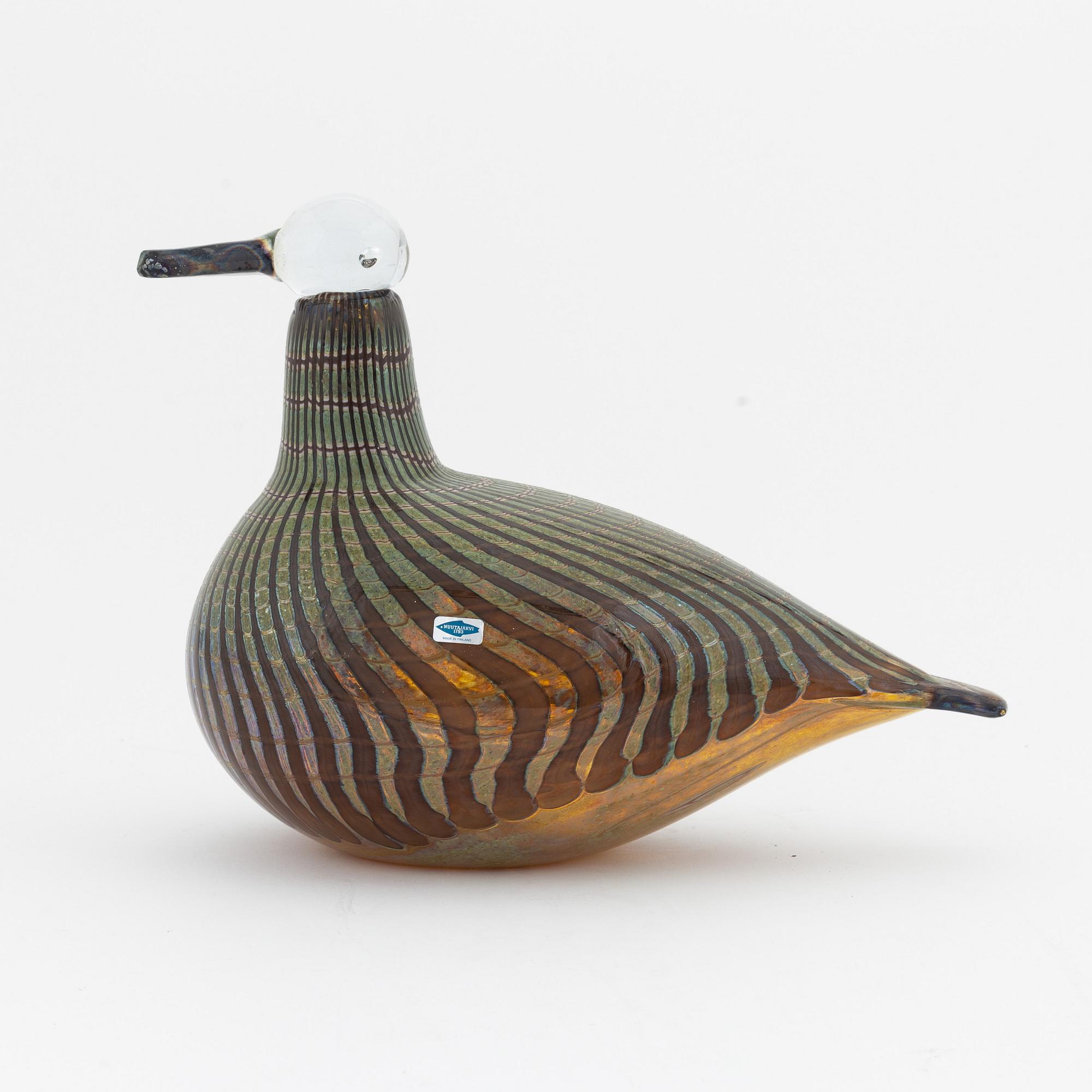 オイバトイッカ　ヌータヤルヴィVILLIHANHI WILD  Oiva Toikka, 'Villihanhi' a glass sculpture of a wild duck