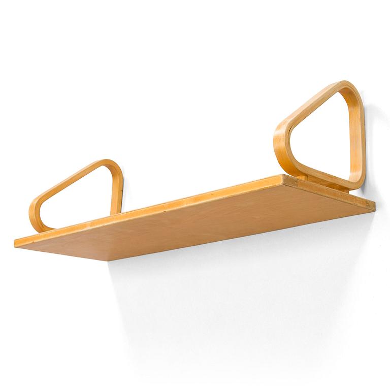 Alvar Aalto, seinähylly, malli 112, O.Y. Huonekalu- ja Rakennustyötehdas A.B. 1930/1940-luku.