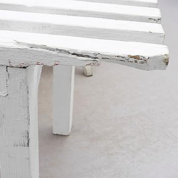 BÄNK OCH PALLAR 2 st, 1900-talets första hälft.