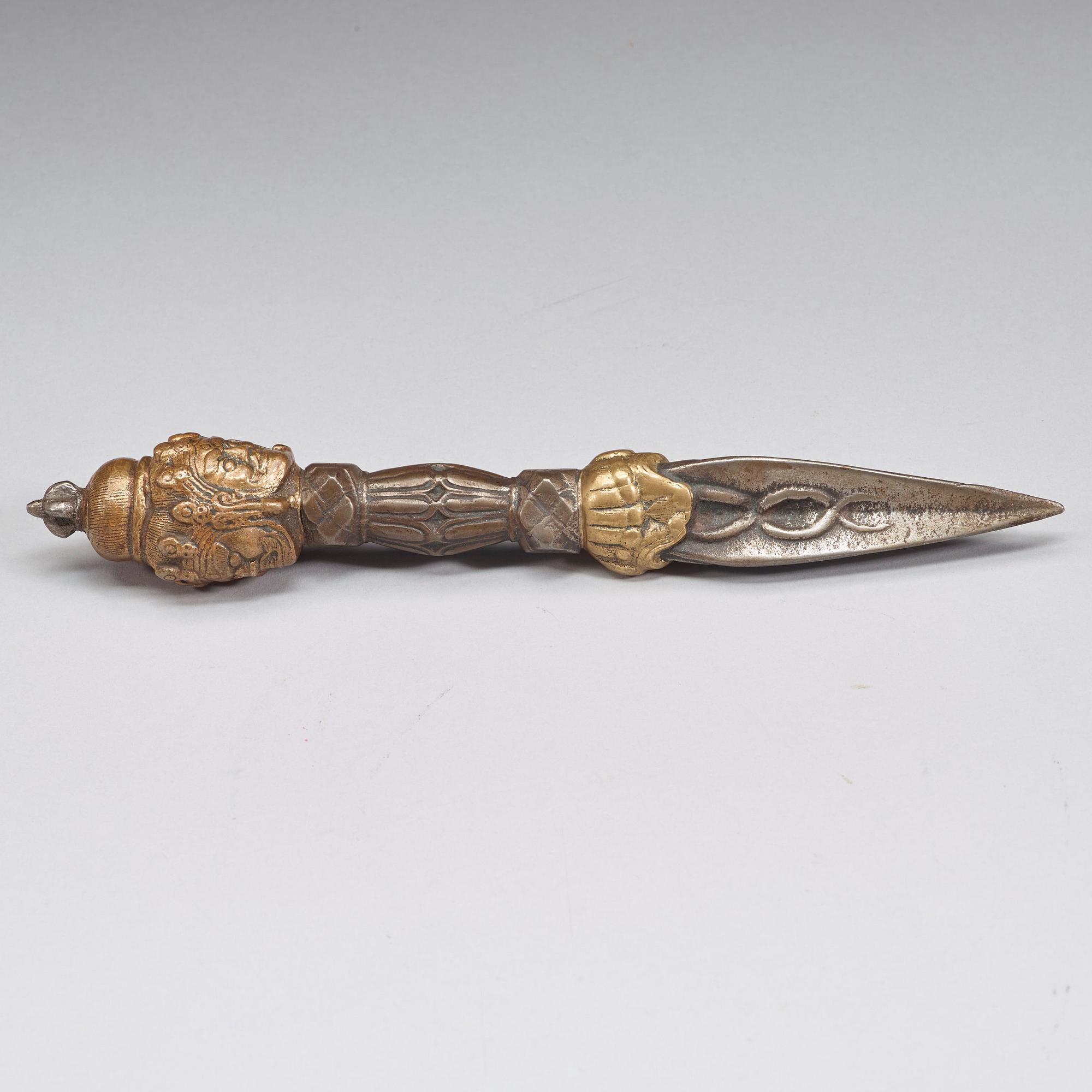 A bronze Phurpa, Tibet, presumably 18th Century.