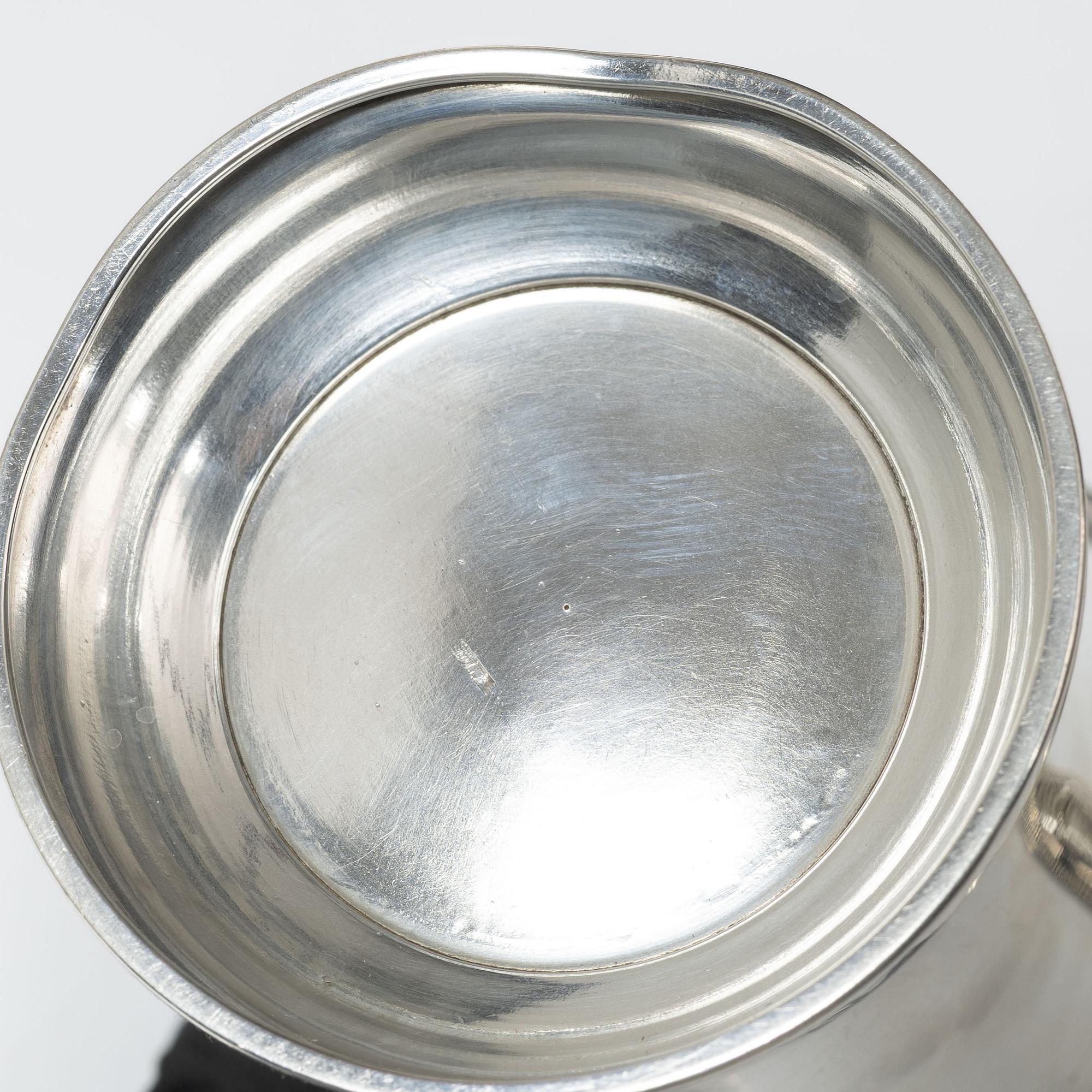 Bägare, 2 st, silver, bl.a. I. Sundström, Stockholm 1917.
