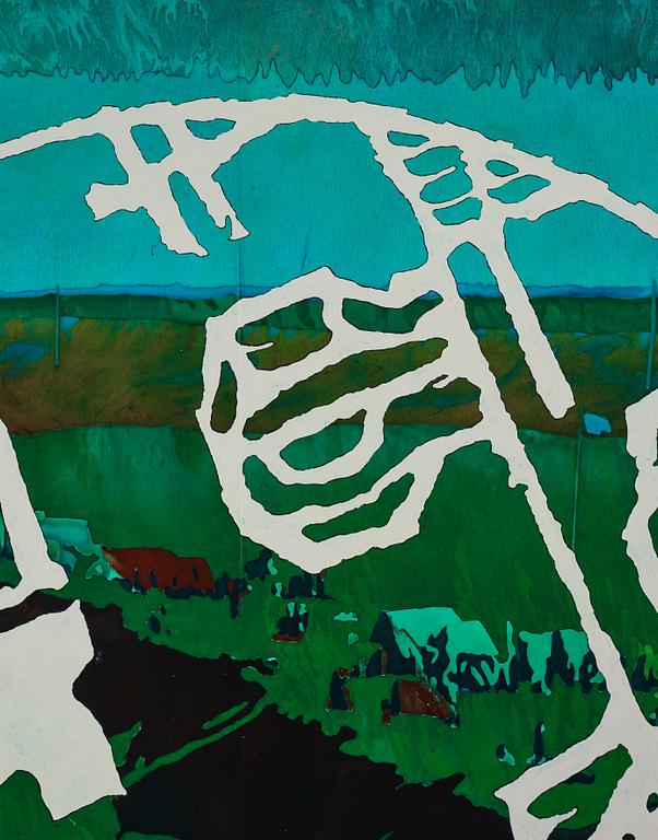 Christian Cavallin, acrylic on panel, signed and date 1989 on verso.