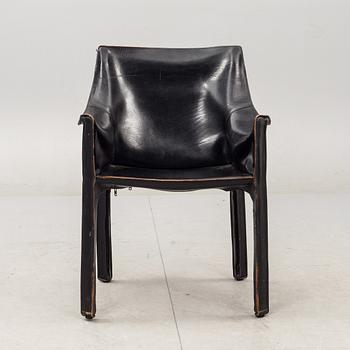 KARMSTOL, "CAB", Mario Bellini, för Cassina, Italien, etikettmärkt.