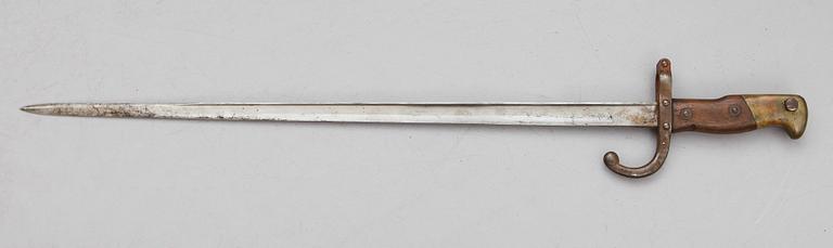 BAJONETT, Frankrike, daterad 1883.