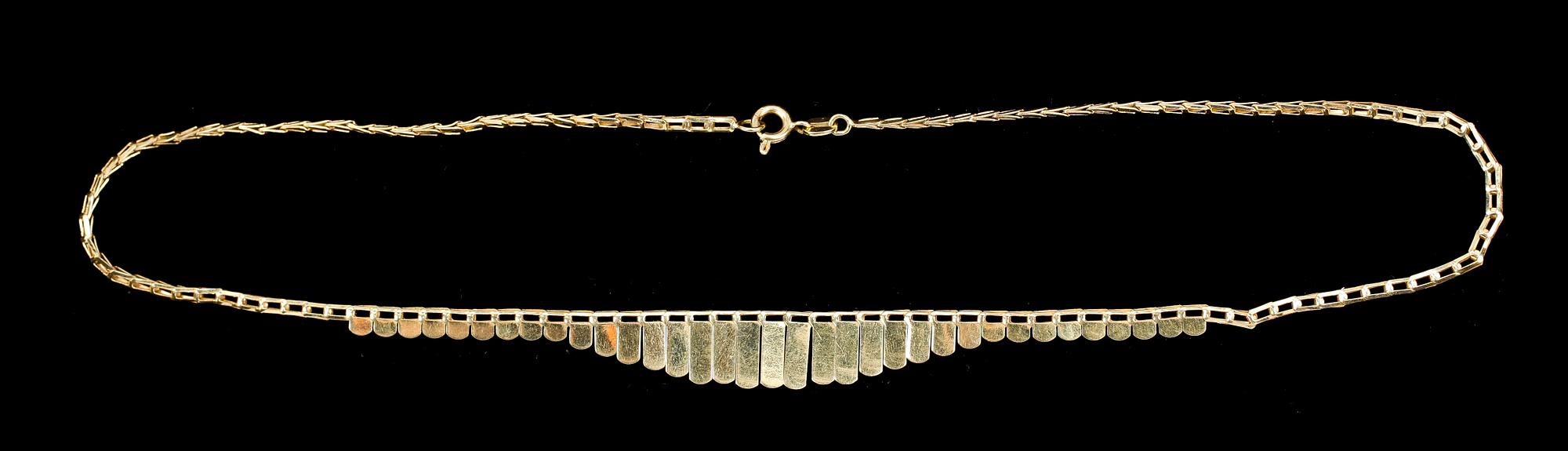 COLLIER samt RING, 18k guld. Ca 12 gr.