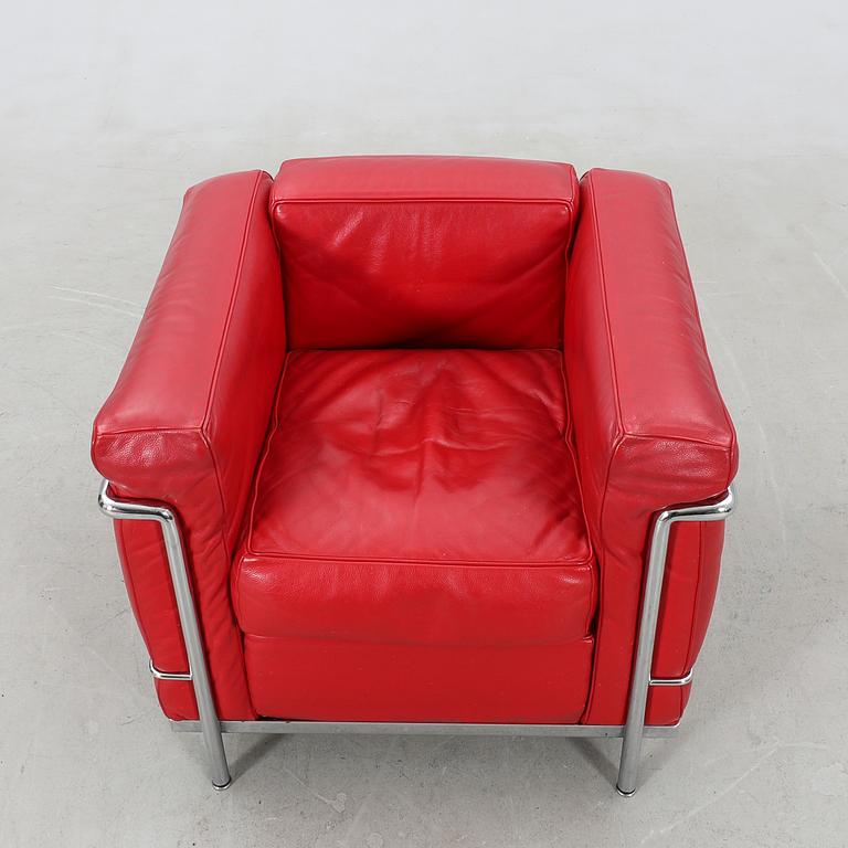 Le Corbusier, Pierre Jeanneret & Charlotte Perriand, armchair, "LC2", Cassina, Italy.