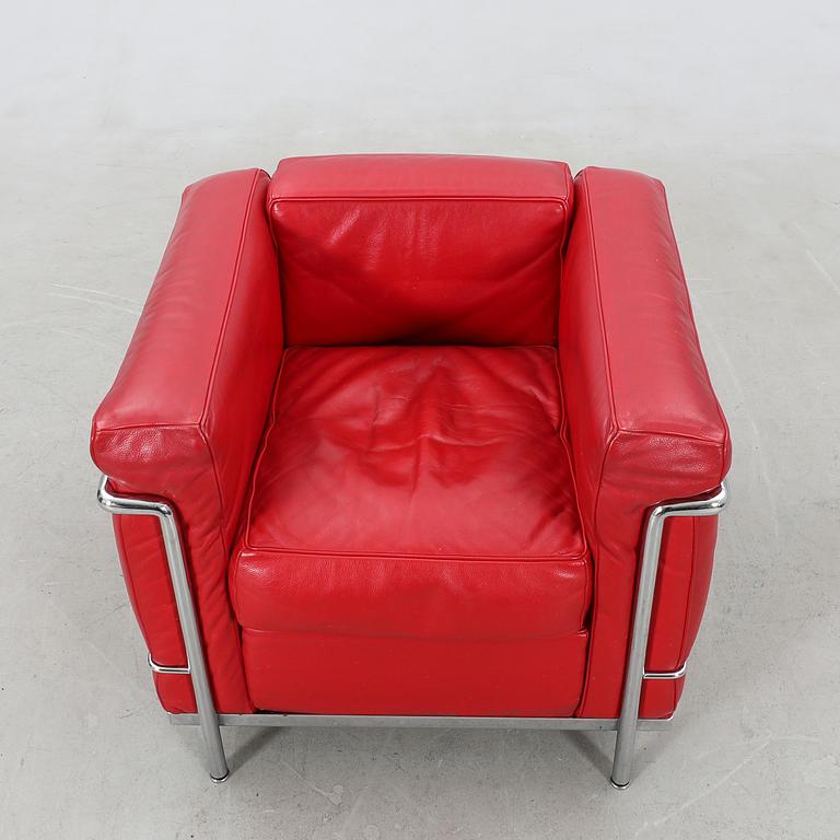 Le Corbusier, Pierre Jeanneret & Charlotte Perriand, armchair, "LC2", Cassina, Italy.