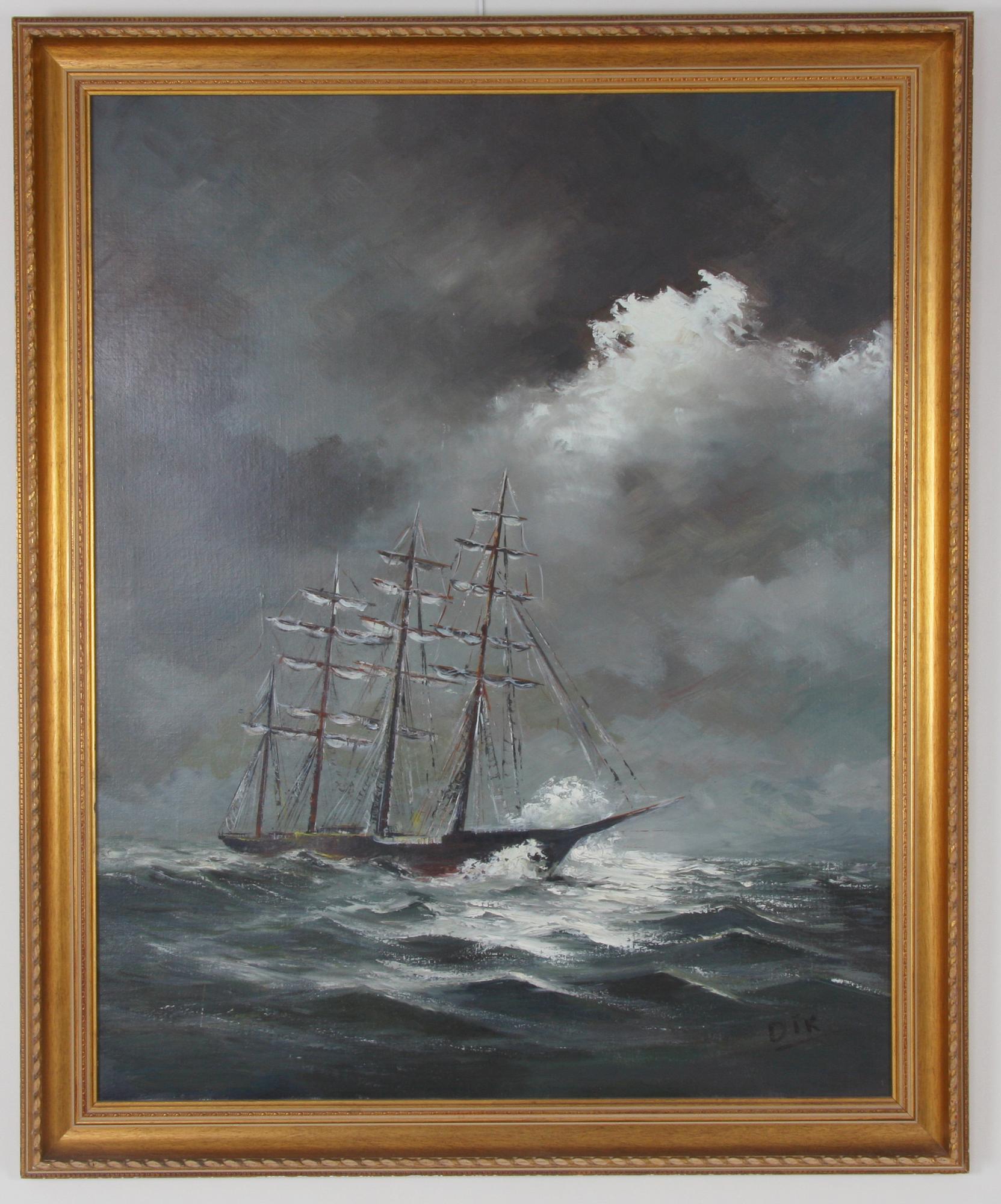 DIK, PIETER. Olja på duk, sign.