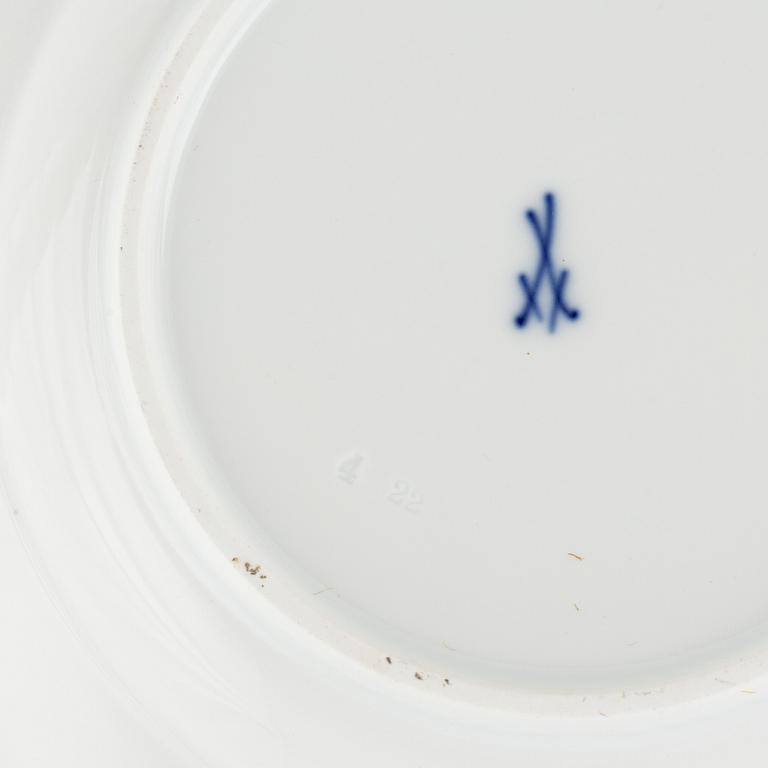 Ten porcelain small plates, Meissen, Germany, around 1900.